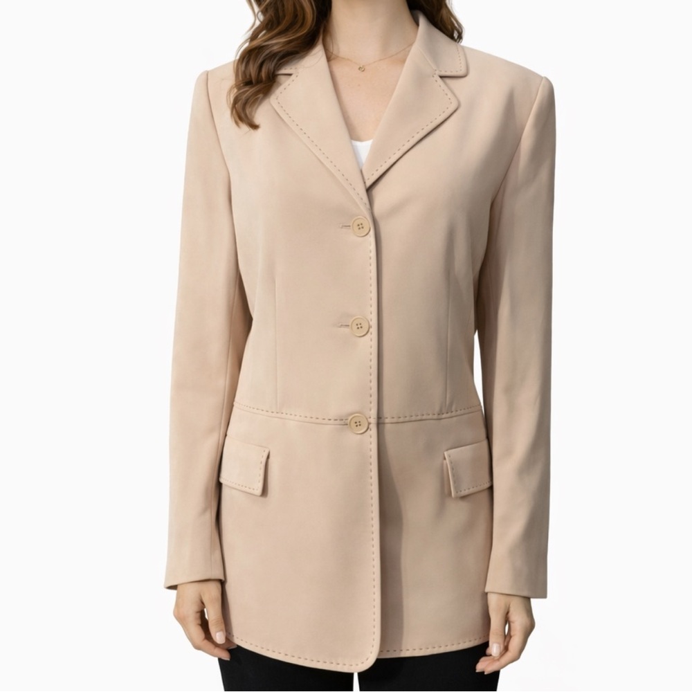 Kasper Classics Suit Jacket Blazer 18 Nude Peach Classic 3 Button